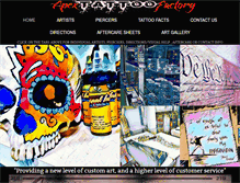 Tablet Screenshot of apextattoofactory.com